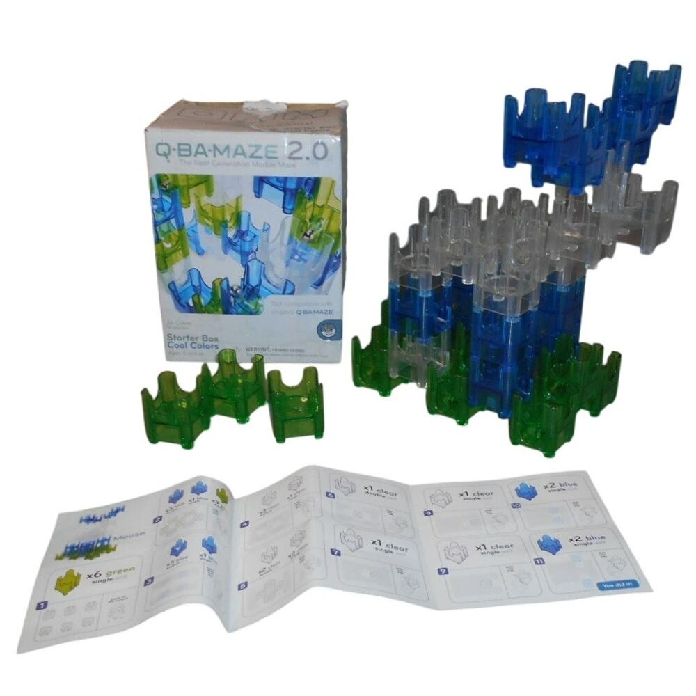 2011 Q-BA-Maze 2.0 Starter Box Cool Colors (Green/Blue) Mindware READ